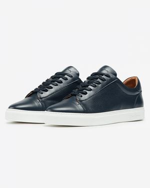 Oliver Sweeney Almada Perforated Leather Trainers - Blue