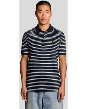 Lyle & Scott Pique Breton Polo Shirt - Blue