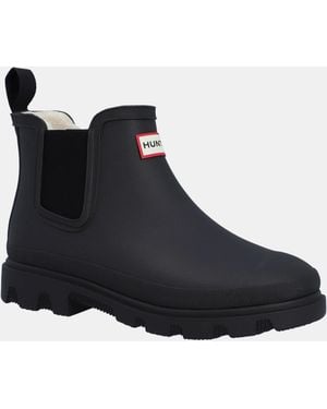 HUNTER Downpour Chelsea Insulated Boot - Black