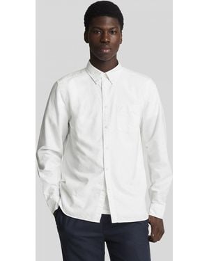 Lyle & Scott Tonal Button Down Oxford Shirt - White