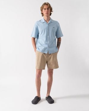 Lacoste Relaxed Fit Stretch Cotton Shorts - Blue