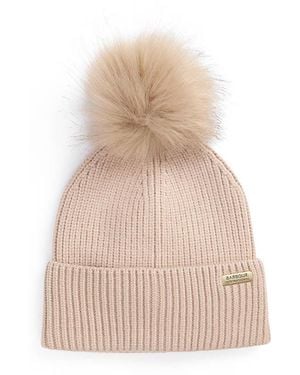 Barbour Mallory Pom Beanie - Natural