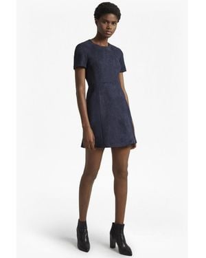 French Connection Patty Drape S/S Dress - Blue