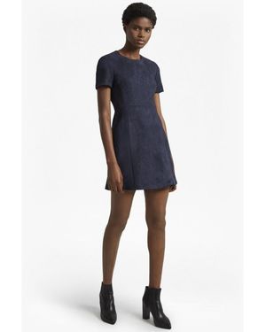 French Connection Patty Drape S/S Dress - Blue