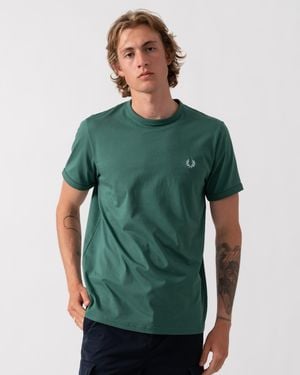 Fred Perry Ringer T-Shirt - Green