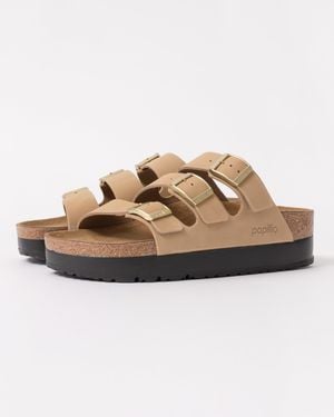 Birkenstock Papillio Florida Iii Flex Nubuck Platform Sandals - Brown