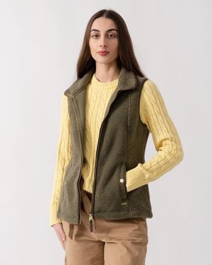 Joules Heritage Borg Gilet - Green