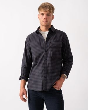 Belstaff Scale Long Sleeve Check Shirt - Black