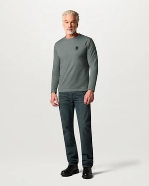 Belstaff Long Sleeved Logo T-Shirt - Green