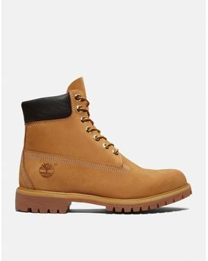 Timberland 6 Premium Waterproof Boot (Wheat Nubuck Leather) Lace-Up Boots - Brown