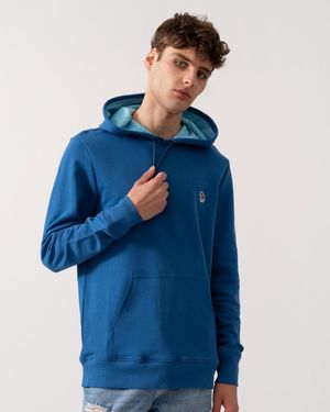 Paul Smith Ps Regular Fit Pullover Zebra Hoodie - Blue