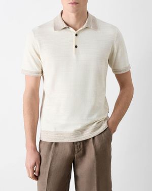 Oliver Sweeney Bassett Knitted Polo Shirt - White