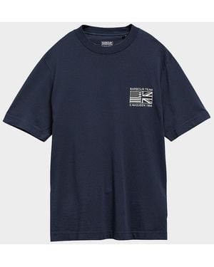 Barbour Steve Mcqueen Grange Graphic T-Shirt - Blue