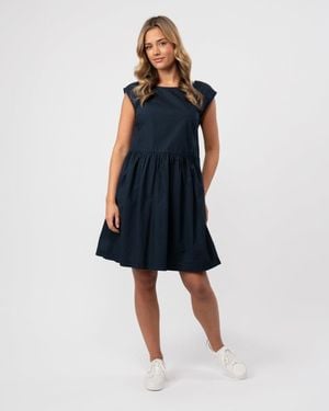 Woolrich Popeline Dress Size: L - Blue