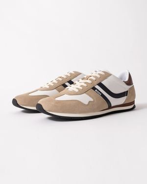 BOSS Levon Runn Pumi Trainers - White
