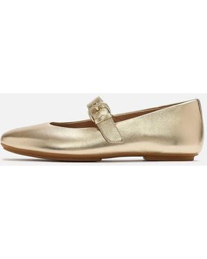 Fitflop Delicato Leather Mary Jane Shoes - White