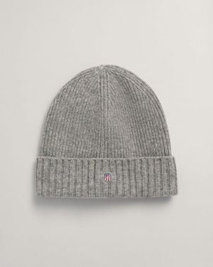 GANT Shield Wool Beanie - Grey