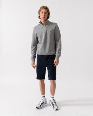 Paul Smith Ps Regular Fit Zebra Logo 1/4 Zip Top - Grey