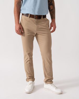 Lacoste Slim Fit Stretch Cotton Chinos - Natural