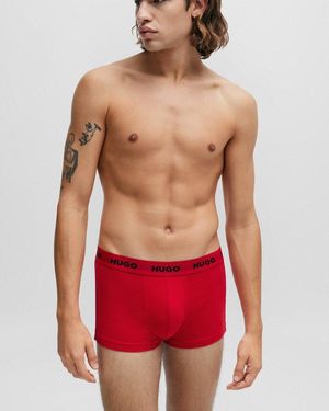 HUGO Triple Pack Trunks - Red