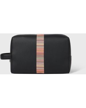Paul Smith Signature Stripe Washbag - Black