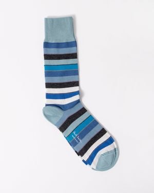 Paul Smith Nandor Stripe Socks - Blue