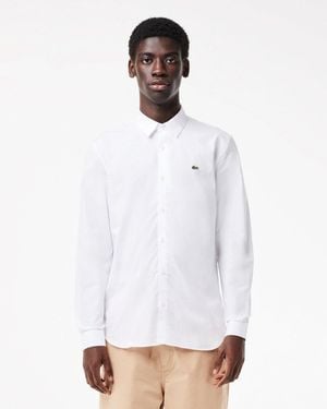 Lacoste Long Sleeve City Shirt Size: L - White