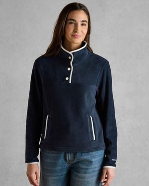 Joules Lulworth 1/4 Zip Funnel Neck Fleece - Blue