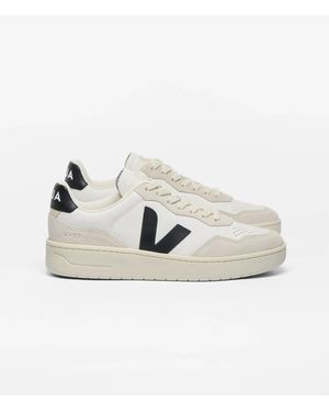 Veja V-90 Ot Leather Trainers - Natural