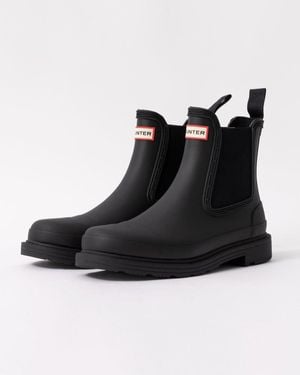 HUNTER Commando Chelsea Boot - Black