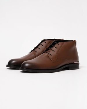Tommy Hilfiger Core Rwb Hilfiger Leather Boots - Brown