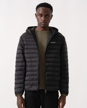 ARMANI EXCHANGE Milano/New York Hooded Down Jacket - Black