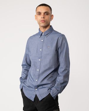 GANT Slim Fit Long Sleeve Oxford Shirt - Blue