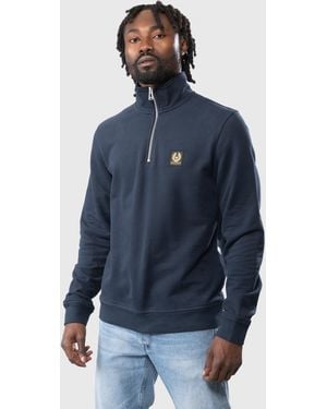 Belstaff Quarter Zip Sweatshirt - Blue