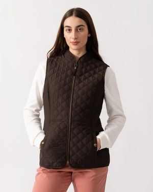 Joules Minx Diamond Quilt Gilet - Black