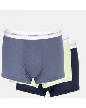 Calvin Klein 3 Pack Of Trunks - Blue
