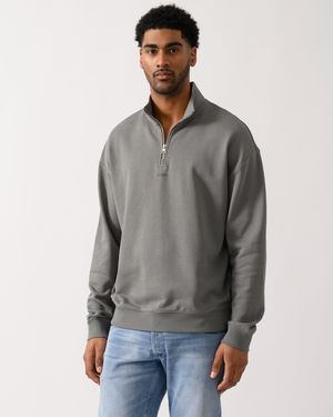 HUGO Durty244 1/4 Zip Sweatshirt - Grey