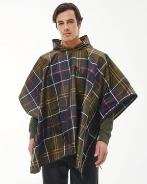 Barbour Tartan Showerproof Poncho - Black