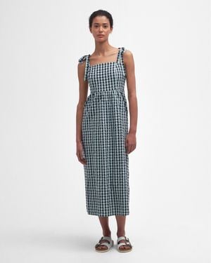 Barbour Abigail Gingham Midi Dress - Blue