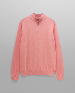 Joules Hillside 1/4 Zip Jumper - Pink