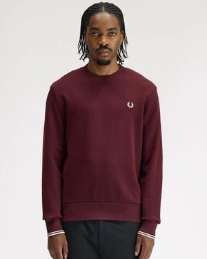 Fred Perry Crew Neck Sweatshirt - Red