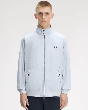 Fred Perry Crinkle Harrington Jacket - Blue