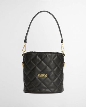 Barbour Balham Mini Quilted Tote Bag - Black