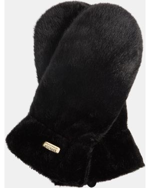 Barbour Cyrus Faux Fur Mittens - Black