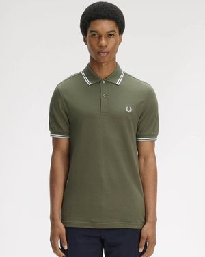 Fred Perry Twin Tipped Signature Polo Shirt - Green