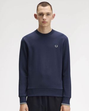 Fred Perry Crew Neck Sweatshirt - Blue