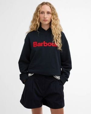 Barbour Hartland Pullover Hoodie - Blue