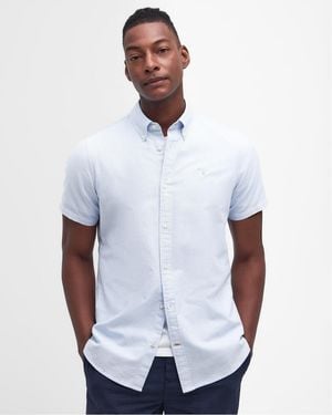 Barbour Striped Oxtown Tailored Shirt Size: L - White
