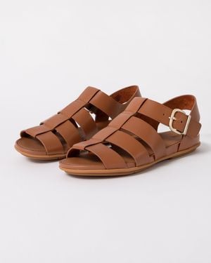Fitflop Gracie Leather Fisherman Sandals - Brown