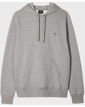 Paul Smith Ps Pullover Hoodie With Zebra Logo - Grey